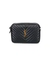 Saint Laurent Paris Women Quilted Leather Lou Camera Bag In Black