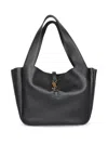 Saint Laurent Bea Cabas Ysl Tote Bag In Supple Leather In Black