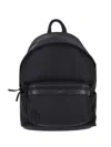 Saint Laurent City Backpack In Nylon Ripstop And Leather In Black