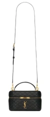 Saint Laurent Gaby Leather Shoulder Bag Strap In Black