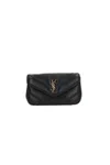 Saint Laurent Monogram Zipper Wallet In Black