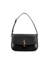 Saint Laurent Medium Solferino Leather Shoulder Bag In Blue