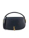 Saint Laurent Voltaire In Box Curved-handle Leather Shoulder Bag In Blue