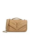 Saint Laurent Loulou Small Ysl Shoulder Bag In Quilted Leather In Brown