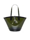 Saint Laurent Medium Basket Tote Bag In Peppermint/black