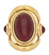 Saint Laurent Brass Bague Trois Ring In Silver