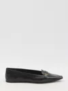 Saint Laurent Poppy Leather Ballet Flats In Black