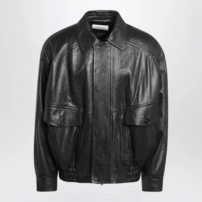 Saint Laurent Balloon Bomber Jacket In In Black