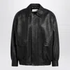 Saint Laurent Balloon Bomber Jacket In Lambskin In Black