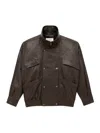 Saint Laurent Bomber Jacket In Bubbled Lambskin Clothing In Brown