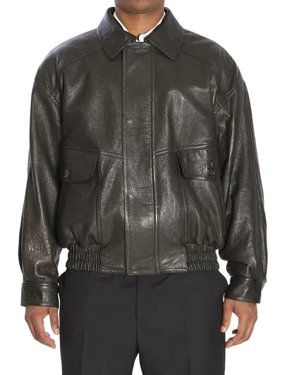 SAINT LAURENT SAINT LAURENT BALLOON LAMBSKIN BOMBER JACKET