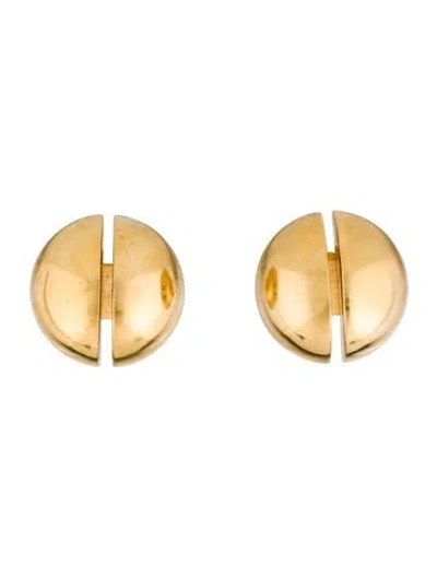 Pre-owned Saint Laurent Ball-split Clip-on Earrings In Multi