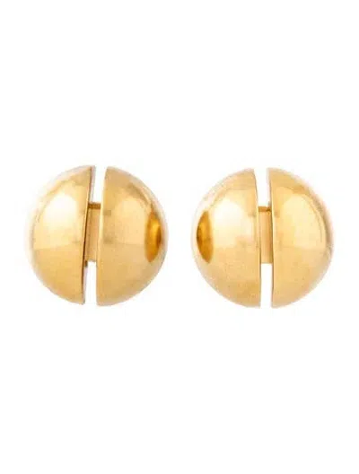 Pre-owned Saint Laurent Ball-split Clip-on Earrings In Multicolor