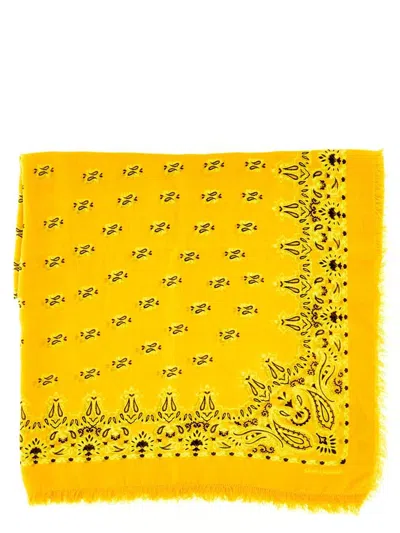 Saint Laurent Bandana Scarf In Giallo