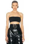 Saint Laurent Bandeau Top In Nero