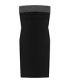 Saint Laurent Bandeau Tube Dress In Black