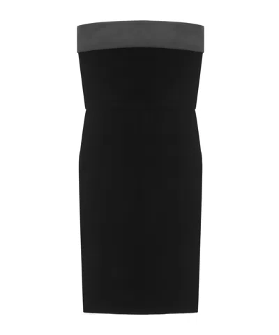 Saint Laurent Bandeau Tube Dress In Black