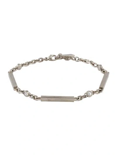 Pre-owned Saint Laurent Bar Link Bracelet, 7" In Multicolor