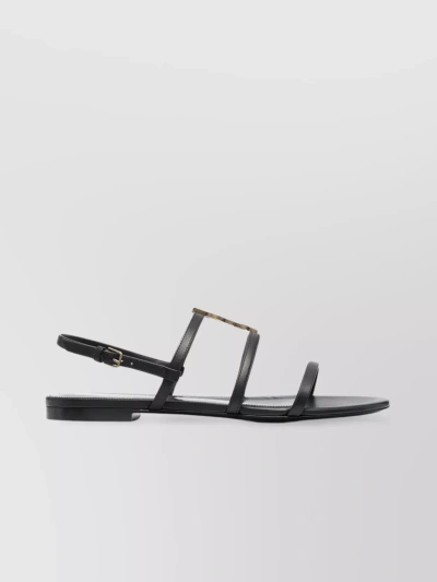 SAINT LAURENT BARELY THERE FLAT OPEN TOE SANDALS