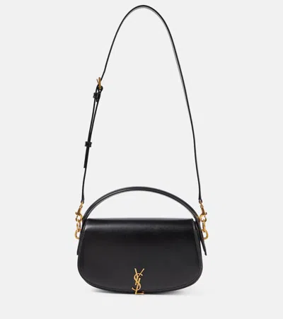 Saint Laurent Voltaire Leather Shoulder Bag In Black