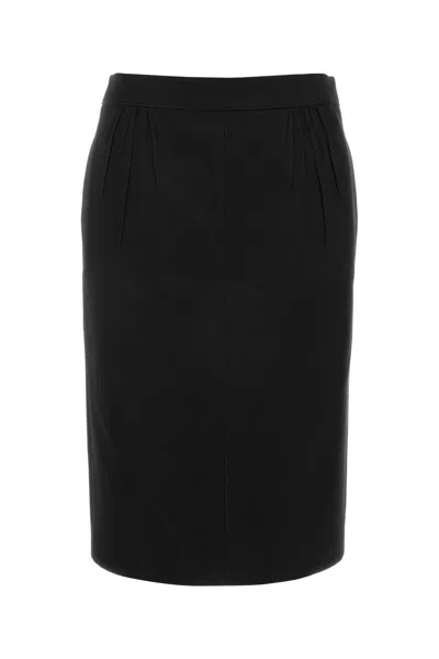 Saint Laurent Base Skirt In Black