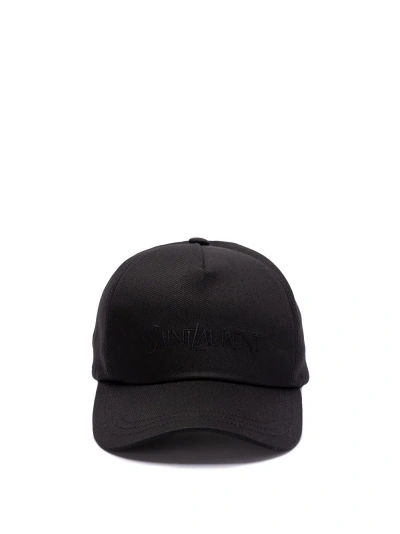 Saint Laurent Baseball Cap In Black  