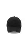 Saint Laurent Quilted Topstitching Adjustable Closure Hat In Black