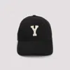 Saint Laurent Cotton 6 Panels Cap With Colle In Black Ivory