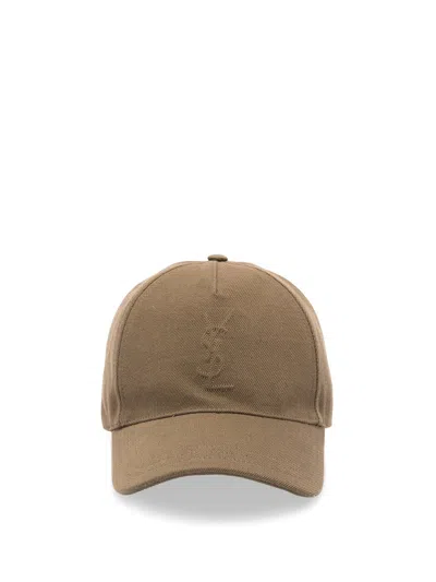 Saint Laurent Baseball Hat In Green