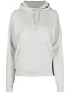 Saint Laurent Basic Cotton Hoodie In Gray