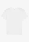Saint Laurent Basic Crewneck Fitted T-shirt In White