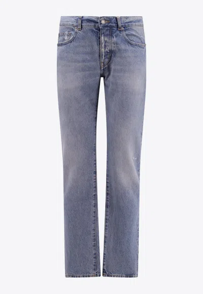 Saint Laurent Basic Slim-leg Jeans In Blue