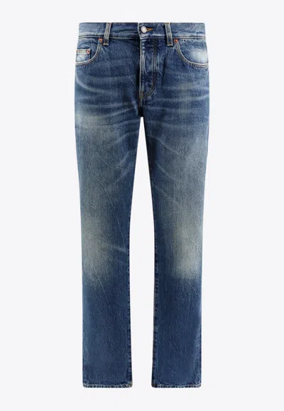Saint Laurent Basic Straight-leg Jeans In Blue