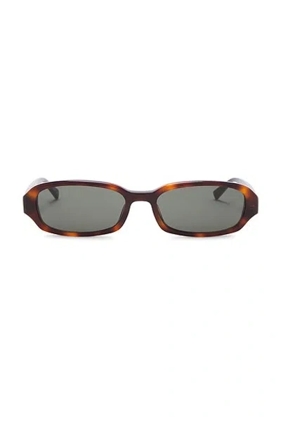 Saint Laurent Bayonetta Rectangular Sunglasses In Brown