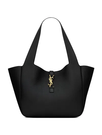 Saint Laurent Bea Black Leather Tote Bag