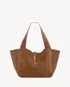 Saint Laurent Bea Caramel Colorued Suede Leather Tote Bag