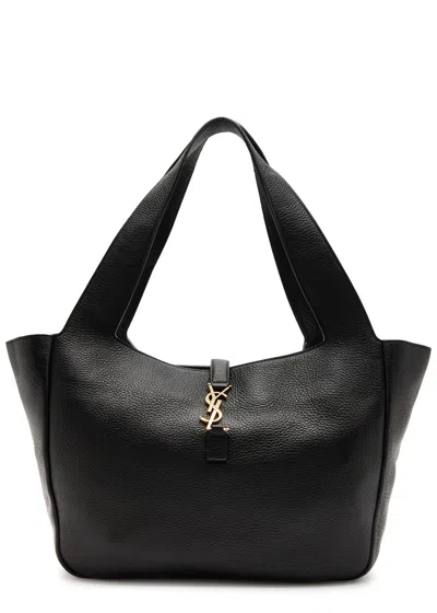 Saint Laurent Bea Leather Tote In Black