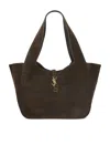 Saint Laurent Bea Tote Bag In Brown