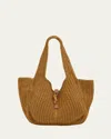 Saint Laurent Bea Ysl Tote Bag In Cord And Leather