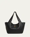 Saint Laurent Bea Ysl Tote Bag In Deer Leather