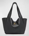 Saint Laurent Bea Ysl Tote Bag In Deer Leather