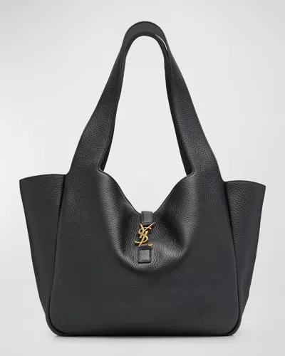 Saint Laurent Bea Ysl Tote Bag In Deer Leather