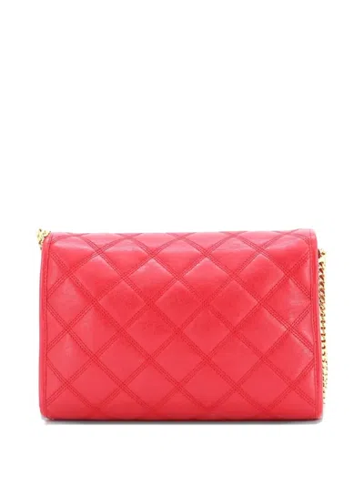 Pre-owned Saint Laurent Becky Quilted Leather Mini Shoulder Bag In Red