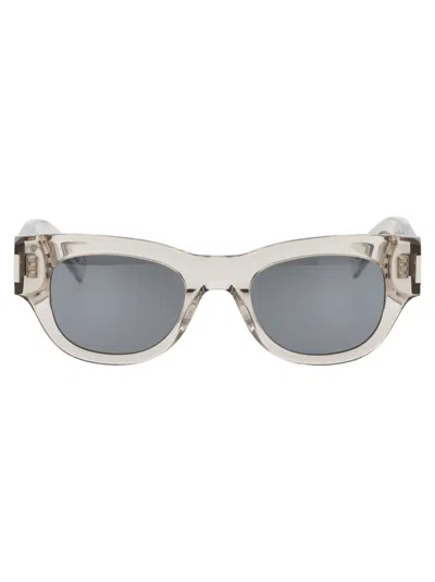 Saint Laurent Beige Acetate  Sunglasses