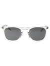 Saint Laurent Beige Beige Silver Acetate Sunglasses In Silver