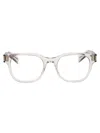 Saint Laurent Beige-beige-transparent Acetate Glasses In Yellow