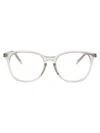 Saint Laurent Beige-beige-transparent Acetate Glasses In White