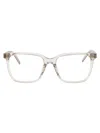 Saint Laurent Beige-beige-transparent Acetate Glasses In Gray