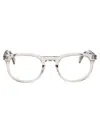 Saint Laurent Beige-beige-transparent Recycled Acetate Glasses In Neutral