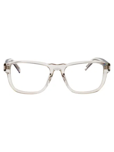 Saint Laurent Beige-beige-transparent Resin Glasses